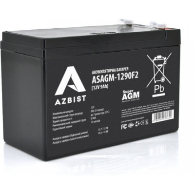 Батарея до ДБЖ AZBIST 12 V 9 Ah Super AGM (ASAGM-1290F2)
