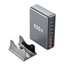 Зарядное устройство XoKo 2xUSB-C PD3.1 140W + 2xUSB-C PD100W + 1xUSB-C PD65W + 3xUSB QC30W GaN (QC-600) - Фото