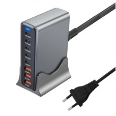 Зарядное устройство XoKo 2xUSB-C PD3.1 140W + 2xUSB-C PD100W + 1xUSB-C PD65W + 3xUSB QC30W GaN (QC-600) - Фото