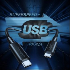 Дата кабель USB-C to USB-C 0.8m USB 4 100W 40Gbps 8K60Hz Choetech (XCC-1028) - Фото