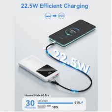 Батарея універсальна Vention 10000 mAh 22.5W Black LED Display Type (FHKB0) - Фото