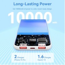 Батарея універсальна Vention 10000 mAh 22.5W Black LED Display Type (FHKB0) - Фото