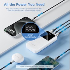 Батарея універсальна Vention 20000 mAh 22.5W Black LED Display Type (FHLB0) - Фото