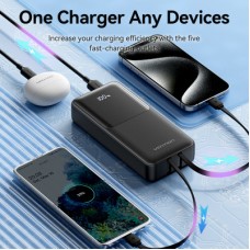 Батарея универсальная Vention 20000 mAh 22.5W with Built-in USB-C and Lightning Cables (FHPB0) - Фото