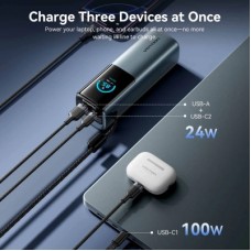 Батарея універсальна Vention 20000 mAh 165W Gray TFT Display Type (FKFH0) - Фото