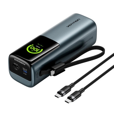Батарея універсальна Vention 27000 mAh 200 W Gray TFT Display Type (FKGH0)