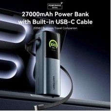 Батарея універсальна Vention 27000 mAh 200 W Gray TFT Display Type (FKGH0) - Фото