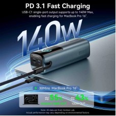 Батарея універсальна Vention 27000 mAh 200 W Gray TFT Display Type (FKGH0) - Фото