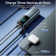 Батарея універсальна Vention 27000 mAh 200 W Gray TFT Display Type (FKGH0) - Фото
