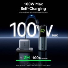 Батарея універсальна Vention 27000 mAh 200 W Gray TFT Display Type (FKGH0) - Фото