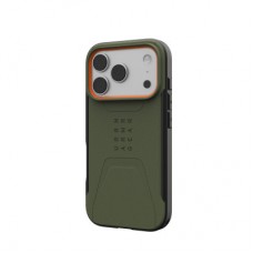 Чохол для мобільного телефона UAG iPhone 17 Pro Civilian MagSafe Olive/Orange (114545117297) Чохол для мобільного телефона UAG iPhone 17 Pro Civilian MagSafe Olive/Orange (114545117297) - Фото