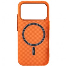 Чохол для мобільного телефона Armorstandart LikeCarbon2 MagCase Apple iPhone 17 Pro Kevlar Orange (ARM88556) Чохол для мобільного телефона Armorstandart LikeCarbon2 MagCase Apple iPhone 17 Pro Kevlar Orange (ARM88556) - Фото