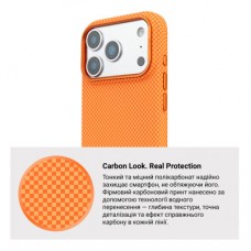 Чохол для мобільного телефона Armorstandart LikeCarbon2 MagCase Apple iPhone 17 Pro Kevlar Orange (ARM88556) Чохол для мобільного телефона Armorstandart LikeCarbon2 MagCase Apple iPhone 17 Pro Kevlar Orange (ARM88556) - Фото
