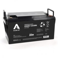 Батарея до ДБЖ AZBIST 12 V 65 Ah Super AGM (ASAGM-12650M6) - Фото