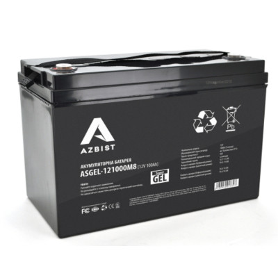 Батарея до ДБЖ AZBIST 12 V 100 Ah Super GEL (ASGEL-121000M8)