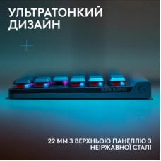 Клавіатура Logitech G515 Rapid TKL Wired USB UA Black (920-013861) - Фото