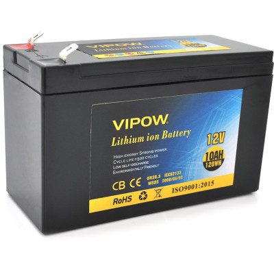 Батарея до ДБЖ Vipow 12 V — 10 Ah Li-ion (VP-12100LI)