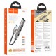 Концентратор HOCO USB to USB 3.0 + 3xUSB 2.0 metal gray (6931474765468)