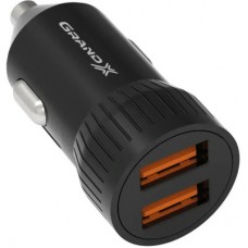 Зарядний пристрій Grand-X 1xUSB 2.4A car adapter black (CH-20B) - Фото