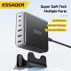 Зарядний пристрій Essager 3xUSB-C + 3xUSB-A 85W GaN black (EZC85W-SXB0G-Z)