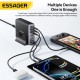 Зарядний пристрій Essager 3xUSB-C + 3xUSB-A 85W GaN black (EZC85W-SXB0G-Z)