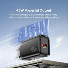 Зарядний пристрій Essager USB-A QC3.0 45 W black (ECT45W-RPB01-Z) - Фото