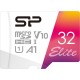 Картка пам'яті Silicon Power 32 GB microSD class10 UHS-I A1 V10 Elite COLOR (SP032GBSTHBV1V20SP)