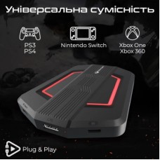 Концентратор Meetion USB-C 6-in-1 3xUSB + 2xUSB-C + 3.5mm black (MT-AP015-A) - Фото