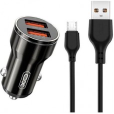 Зарядний пристрій XO 2xUSB 12 W black (CC48.black) - Фото