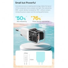Зарядний пристрій Baseus USB-C PD20W GaN blue (CCGN050103) - Фото