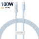 Дата кабель USB-C to USB-C 1.0m 100W blue Baseus (1167203) Дата кабель USB-C to USB-C 1.0m 100W blue Baseus (1167203)