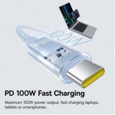 Дата кабель USB-C to USB-C 1.0m 100 W blue Baseus (1167203) - Фото