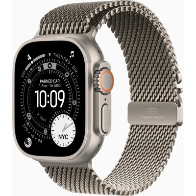 Смарт-часы Apple Watch Ultra 3 GPS + Cellular 49mm Natural Titanium Case with Natural Titanium Milanese Loop - Me (MEWY4QP/A)