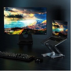 Підставка для ноутбука RTAKO RS-CP75A Dual-Layer Carbon Steel Laptop Stand (6930539527331) - Фото