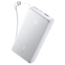 Батарея універсальна Anker 20000 mAh 22.5W Built-In USB-C Cable White (A110EH21)