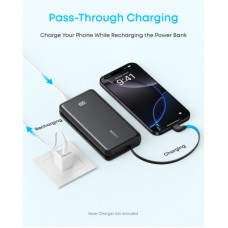 Батарея універсальна Anker 20000 mAh 22.5W Built-In USB-C Cable White (A110EH21) - Фото