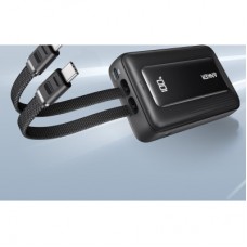 Батарея універсальна Anker 20000 mAh 45 W Built-In Dual USB-C Cables Black (A1681H12) - Фото