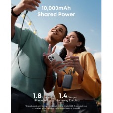 Батарея універсальна Anker 10000 mAh Nano 45 W Built-In USB-C Cable Black (A1638H11) - Фото