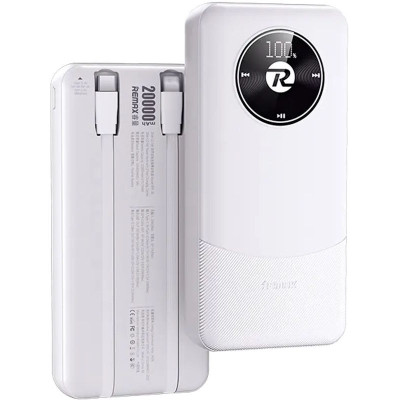 Батарея універсальна Remax 20000 mAh, 22.5W, Black (RPP-38 / 45364 / White)