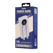Батарея універсальна Remax 20000 mAh, 22.5W, Black (RPP-38 / 45364 / White) - Фото