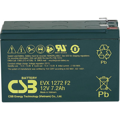 Батарея до ДБЖ CSB EVX1272F2 12 V 7.2 Ah (EVX1272F2)