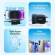 Зарядний пристрій Vention 1xUSB-C PD20W + cable USB-C to USB-C black (G16B0-EU)