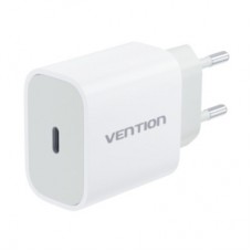 Зарядний пристрій Vention 1xUSB-C PD20W + cable USB-C to Lightning white (G17W0-EU) - Фото