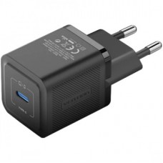 Зарядное устройство Vention 1xUSB-C PD20W GaN + cable USB-C to USB-C black (TZ-FEPB0-EU-01) - Фото