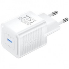 Зарядний пристрій Vention 1xUSB-C PD20W GaN + cable USB-C to USB-C white (TZ-FEPW0-EU-01) - Фото