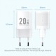 Зарядний пристрій Vention 1xUSB-C PD20W GaN + cable USB-C to USB-C white (TZ-FEPW0-EU-01)