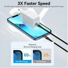 Зарядний пристрій Vention 1xUSB-C PD20W QC4.0 white (FADW0-EU) - Фото