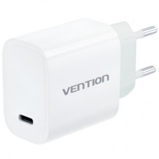Зарядний пристрій Vention 1xUSB-C PD30W + cable USB-C to USB-C white (G18W0-EU) - Фото