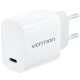 Зарядний пристрій Vention 1xUSB-C PD30W + cable USB-C to USB-C white (G18W0-EU)