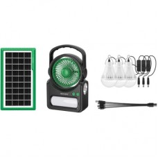Фонарь NEWVEW з вентилятором комплект NV-T255 Solar Panel 4500mAh (NWVW-NV-T255-GN) - Фото